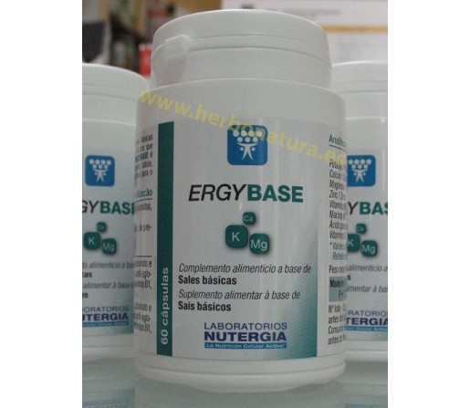 Ergybase Alcalinizante Sales Básicas y Zinc 60 cápsulas NUTERGIA