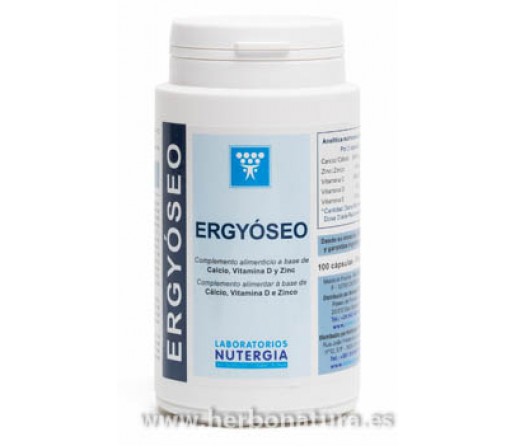 Ergyóseo Calcio, Zinc, D3 y Vitamina D 100 cápsulas NUTERGIA