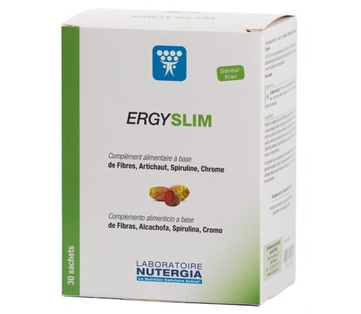 Ergyslim, Fibra, Alcachofa, Spirulina, Cromo 30 sobres NUTERGIA