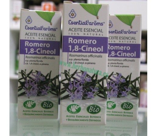 Aceite esencial Romero 1,8- Cineol BIO (Rosmarinus officinalis qt. cineol) 10ml. ESENTIAL AROMS