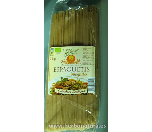 Espaguetis integrales ecológicos 500gr. VEGETALIA