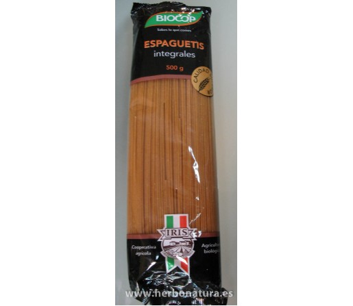 Espaguetis integrales ecológicos 500gr. BIOCOP