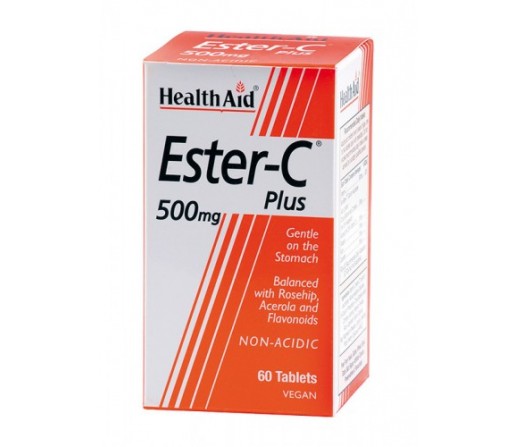 Ester C Plus 500mg. No Acida 60 comprimidos HEALH AID