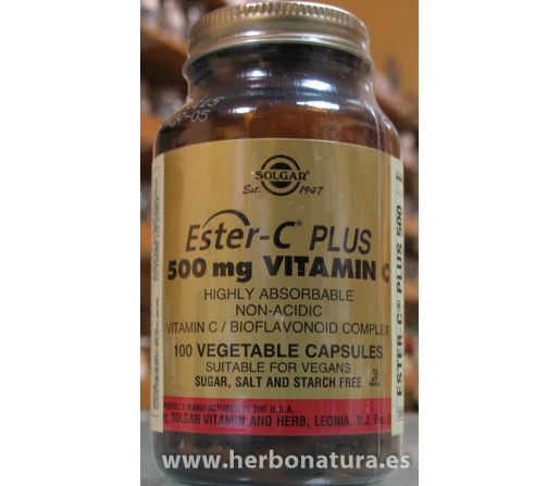 Ester-C® Plus 500 mg. 100 Cápsulas vegetales SOLGAR