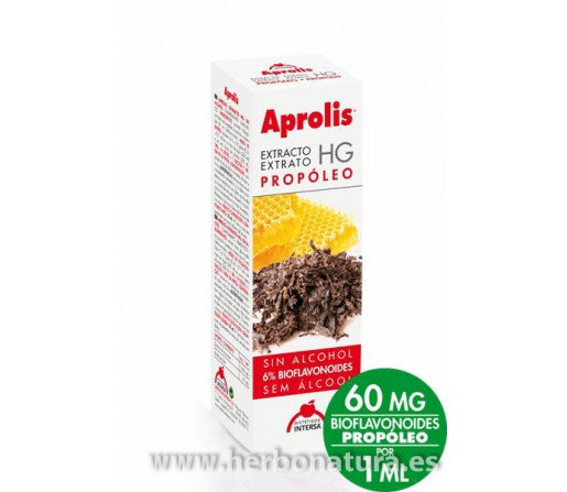 Extracto Propóleo HG Sin Alcohol Aprolis 6% bioflavonoides.50ml. INTERSA