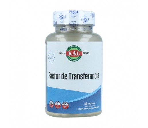 Factor de Transferencia. Calostro, Lactoferrina, Beta glucanos 60 cápsulas KAL