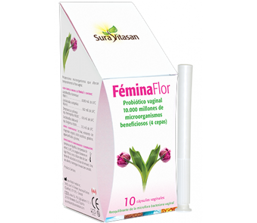 Fémina Flor, Probiotico Vaginal 10 óvulos vaginales SURA VITASAN