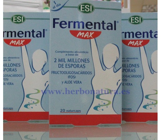 Fermental Max, Bacilus coagulans (Lactovacillus sporogenes), 20 cápsulas ESI
