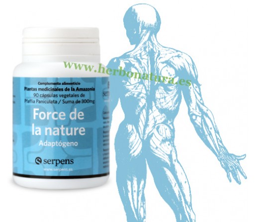 Force de la Nature, Suma y Pfaffia paniculata. Estrés 90 cápsulas SERPENS