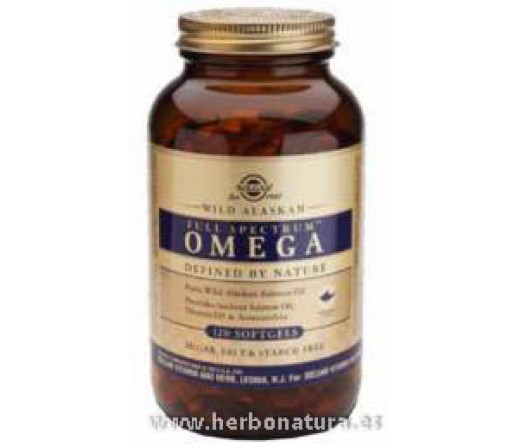 Full Spectrum™ Omega Aceite de Salmón y Vitamina D3 120 cápsulas blandas SOLGAR