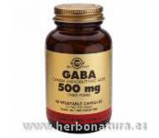 GABA 500 mg Ácido gamma aminobutírico 50 Cápsulas vegetales SOLGAR