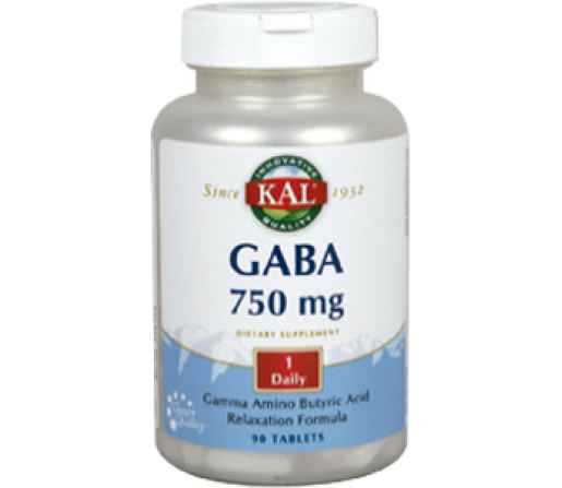 GABA 750 mg Ácido gamma aminobutírico 90 comprimidos SOLARAY KAL