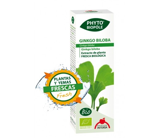 Ginkgo Biloba Extracto Bio Planta Fresca Phyto-biopôle 50ml INTERSA Memoria y Cognición
