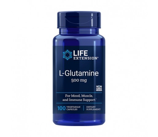 L-Glutamina 500 mg 100 cápsulas LIFEEXTENSION