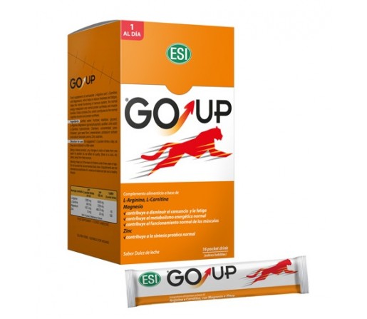 Go Up L-Arginina, L-Carnitina, Magnesio, Zinc 16 sobres bebibles Esi TREPATDIET