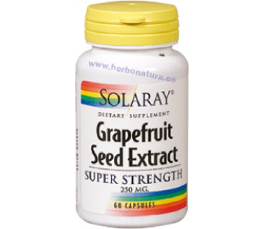 Grapefruit Seed Extract, Extracto de Semillas de Pomelo 60 cápsulas SOLARAY