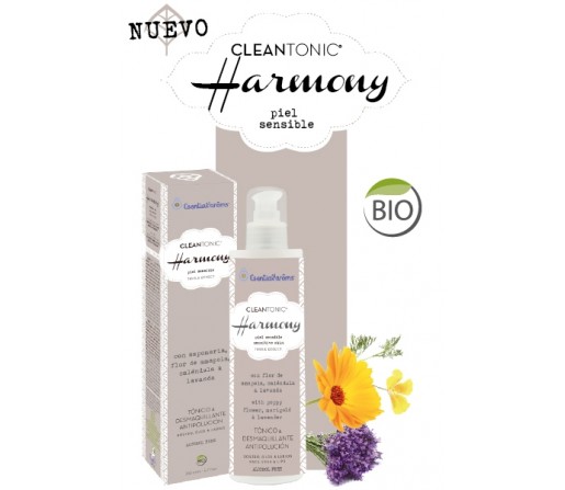 Tónico Limpiador Desmaquillante Cleantonic Harmony para Piel Sensible 200ml. ESENTIAL AROMS