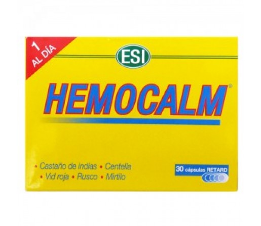 Hemocalm Rusco, Vid roja, Centella, Castaño de indias... 30 cápsulas ESI