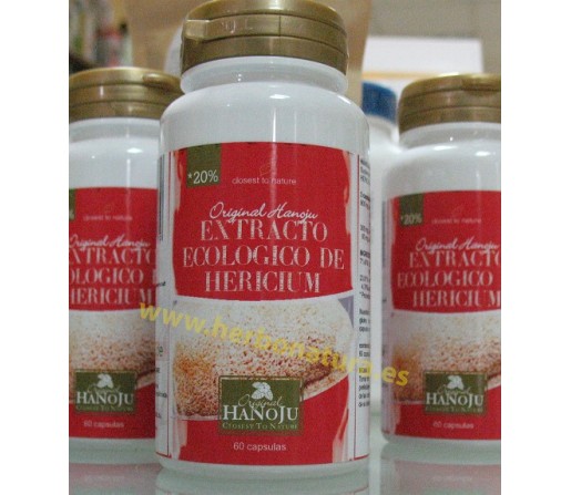 Hericium Extracto Ecológico de Melena de León 60 cápsulas HANOJU