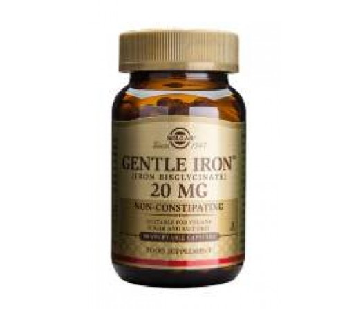 Hierro Gentle Iron Bisglicinato 20mg. 90 cápsulas vegetales SOLGAR