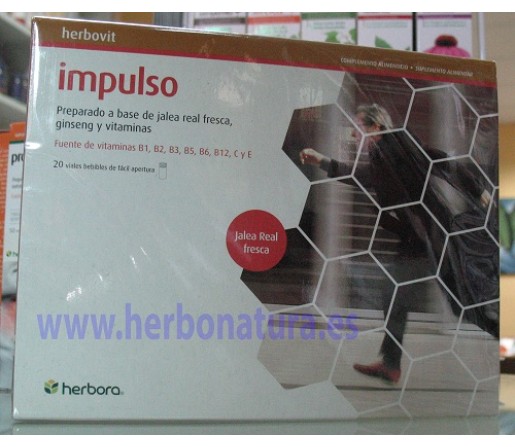 Impulso Herbovit Jalea Fresca con Ginseng y Vitaminas 20 viales HERBORA