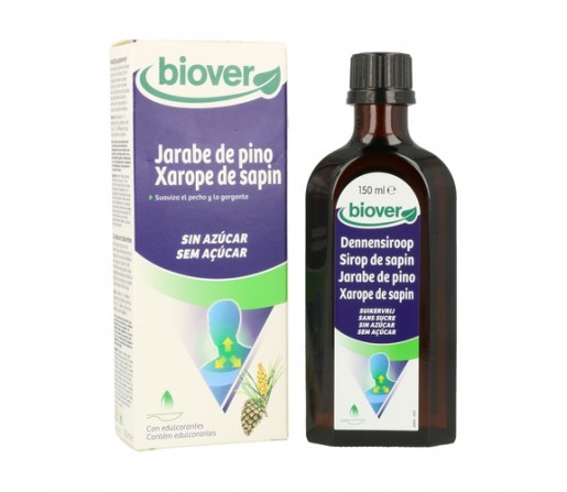 Jarabe de Pino sin Azúcar con Echinacea, Tomillo y Eucalipto 150ml. BIOVER