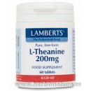 L-Teanina 200 mg Theanine Calmante, Relajante 60 comprimidos LAMBERTS en Herbonatura.es