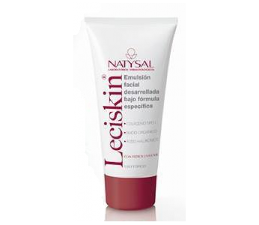Leciskin Emulsión Facial colágeno, silicio, ácido hialurónico protección UVA/UVB 50 ml. NATYSAL