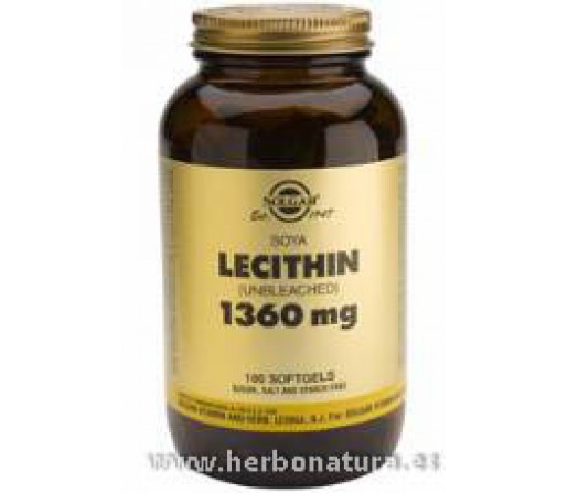 Lecitina de Soja 1360 mg 250 Cápsulas blandas SOLGAR