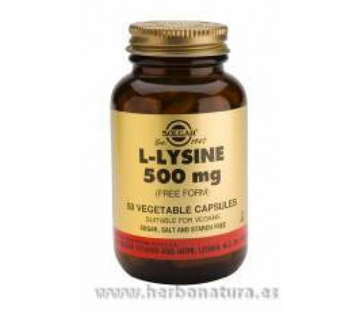 L-Lisina 500 mg 50 Cápsulas vegetales SOLGAR