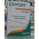 Livercare, función hepática 60 comprimidos HEALTH AID en Herbonatura.es