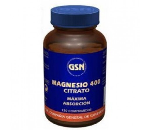 Magnesio Citrato 400mg. Máxima Absorción 120 comprimidos GSN