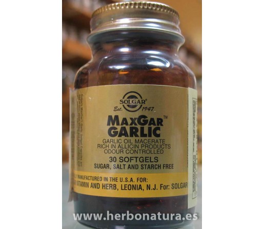 Ajo MaxGar (ajo macerado en aceite) 30 perlas SOLGAR
