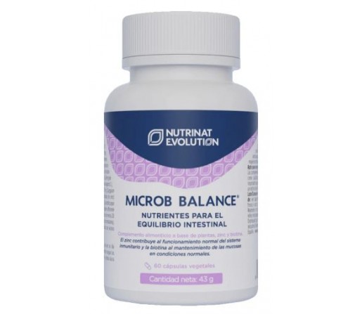Microb Balance, Equilibrio intestinal, Artemisa, Zinc, Biotina, Agracejo... 60 cápsulas NUTRINAT EVOLUTION