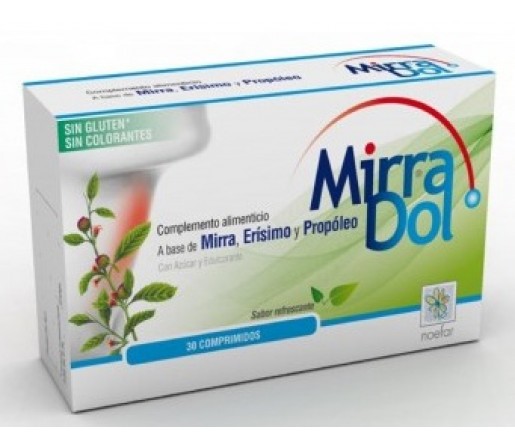 MirraDol, Mirra, Erísimo y Propóleo 30 comprimidos masticables NOEFAR