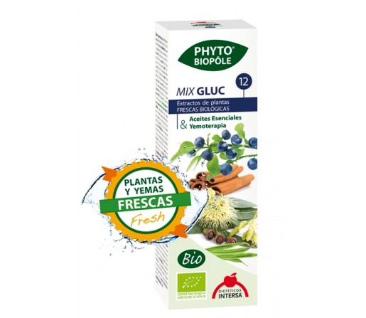 Mix Gluc 12 Bio Extracto Planta y Yemas Frescas Phyto-biopôle 50ml. INTERSA