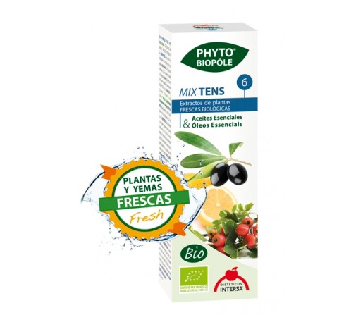 Mix Tens 6 Bio Extracto Phyto-biopôle Olivo, Espino Blanco, A.e. Limón 50ml. INTERSA