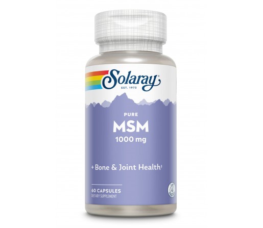 MSM Pure, Methyl Sulfonyl Methane, 1000mg. 60 cápsulas SOLARAY