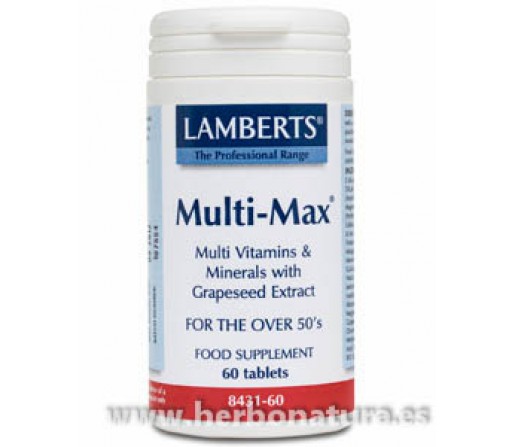 Multi-Max multinutriente para mayores de 50 años 60 comprimidos LAMBERTS