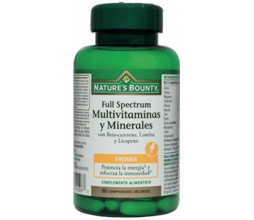 Multivitaminas y Minerales Full Spectrum con Carotenoides 60 comprimidos NATURES BOUNTY