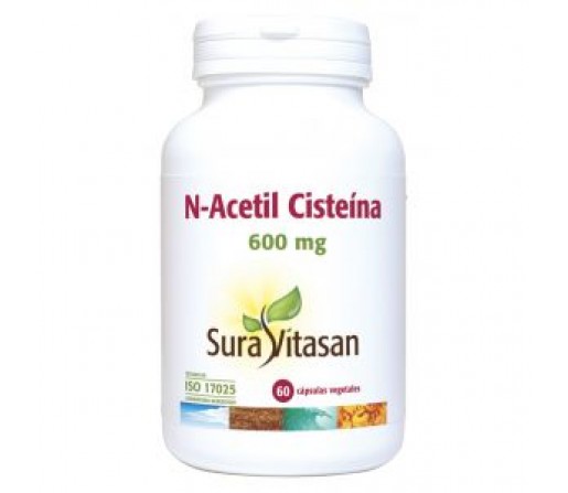 N- Acetil Cisteína 600mg.  60 cápsulas vegetales SURA VITASAN