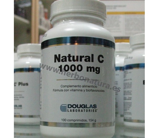 Vitamina C 1000mg Natural C 100 tabletas con Bioflavonoides DOUGLAS