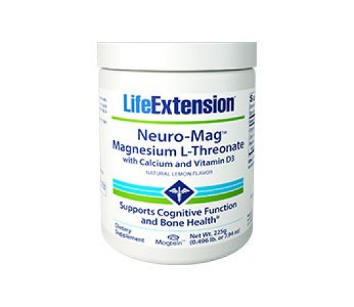 Neuro-Mag, Magnesio L-Treonato, Calcio y D3 225gr. LIFEEXTENSION