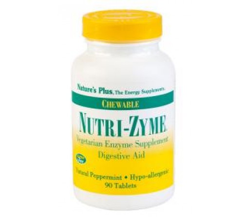 Nutri Zyme Enzimas digestivas. 90 comprimidos masticables NATURES PLUS