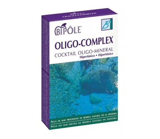 Oligo Complex Cocktail Oligo-Mineral Agua de Mar 20 ampollas Bipole INTERSA