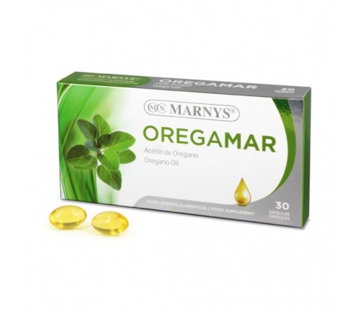 Oregamar Aceite Orégano ecológico (Origanum minutiflorum) 30 perlas. MARNYS