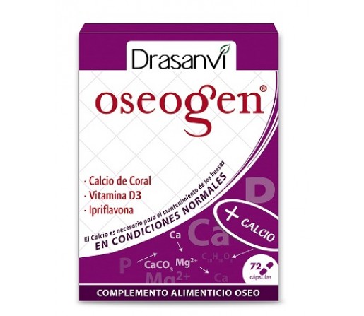72 Cápsulas Oseogen Calcio Alimento Óseo Huesos Fuertes - DRASANVI