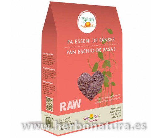 Pan Esenio de Pasas Eco Raw Food de Beverley Pugh 75gr. VEGETALIA