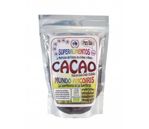 Pasta de Cacao Cruda y Ecológica Magnesio, Felicidad y Vitalidad 250gr. SUPERALIMENTOS