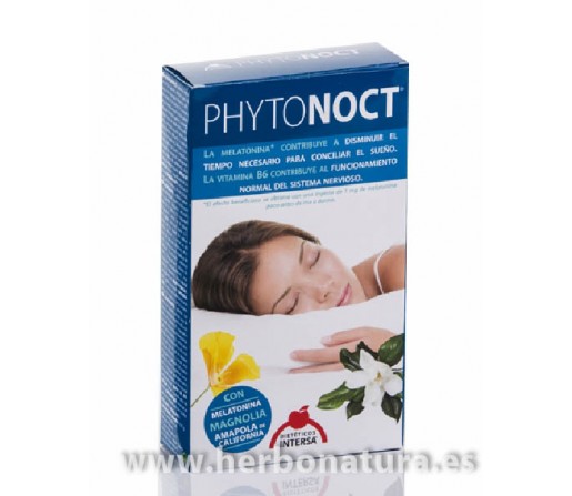 Phytonoct con melatonina, bienestar nocturno 28 cápsulas INTERSA